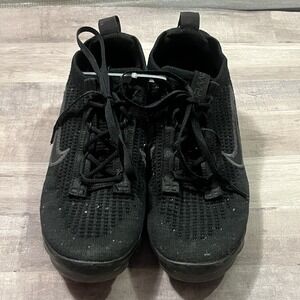 Nike Air VaporMax 2021 Youth Size 6 Flyknit Triple Black DB1550-001
